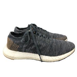 Adidas Men's Size 8 PureBoost Go Grey Pale Nude Lace-Up Running Sneakers B37806